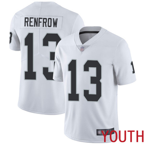 Oakland Raiders Limited White Youth Hunter Renfrow Road Jersey NFL Football 13 Vapor Untouchable Jersey